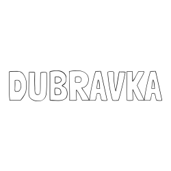 Online izdelana pobarvanka - Pobarvanka imena DUBRAVKA