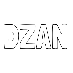 Online izdelana pobarvanka - Pobarvanka imena DŽAN