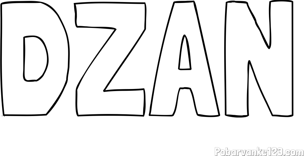 Pobarvanka imena DŽAN