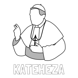 Online izdelana pobarvanka - Pobarvanka imena KATEHEZA in pobarvanka papeža