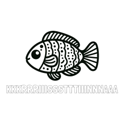 Online izdelana pobarvanka - Pobarvanka imena KKKRRRIIISSSTTTIIINNNAAA in otroška pobarvanka ribe