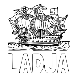 Online izdelana pobarvanka - Pobarvanka imena LADJA in pobarvanka velike in stare ladje