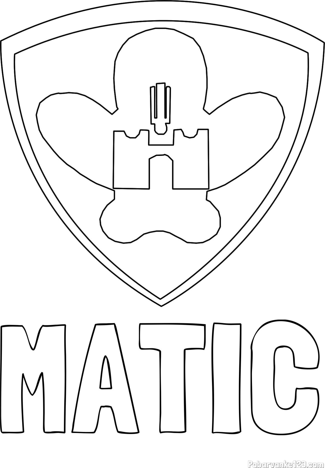 Pobarvanka imena MATIC in pobarvanka NK Maribor (grb)