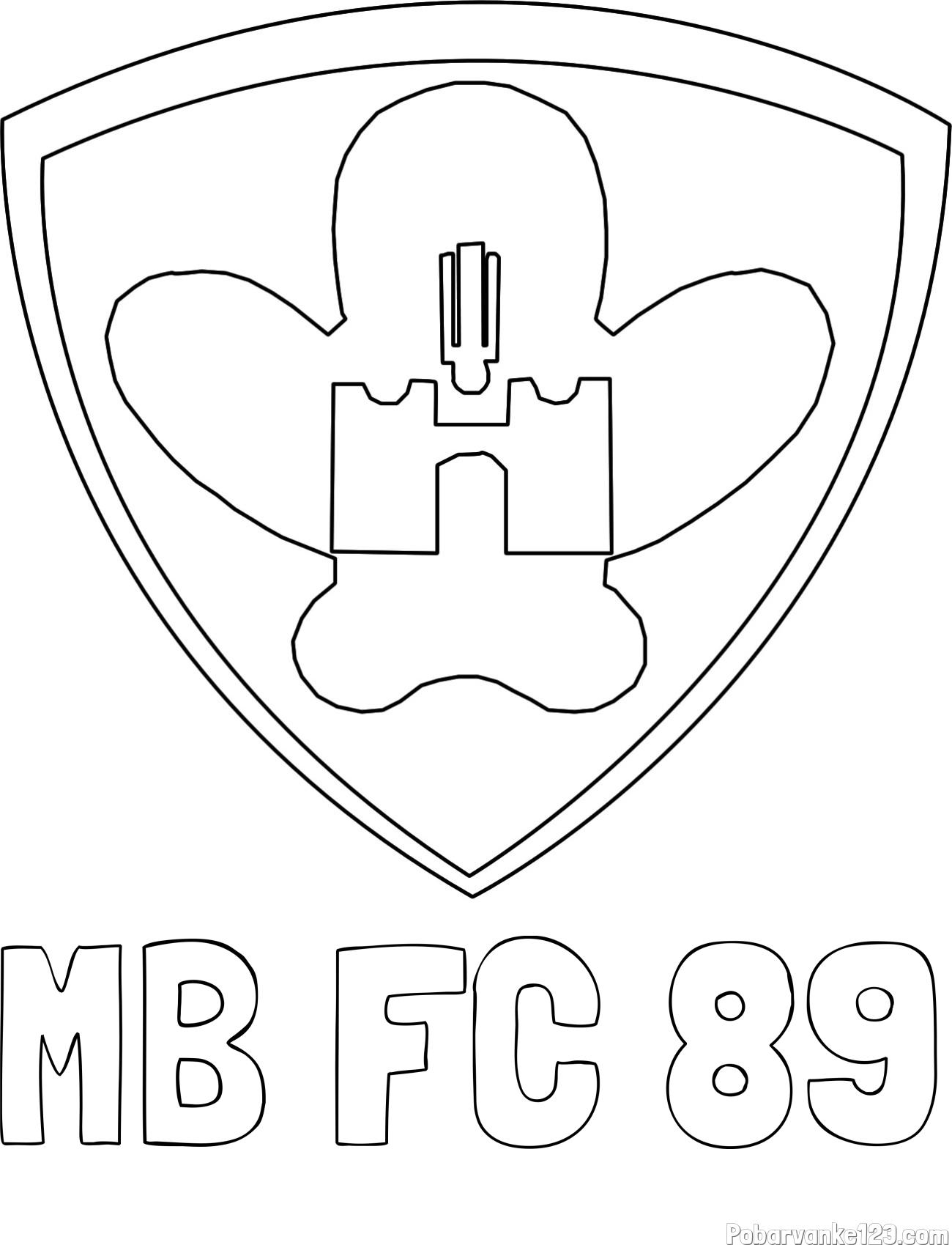 Pobarvanka imena MB FC 89 in pobarvanka NK Maribor (grb)