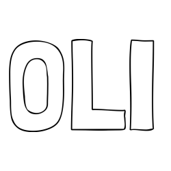 Online izdelana pobarvanka - Pobarvanka imena OLI