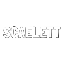 Online izdelana pobarvanka - Pobarvanka imena SCAELETT