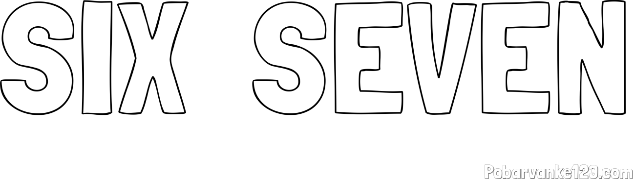 Pobarvanka imena SIX  SEVEN