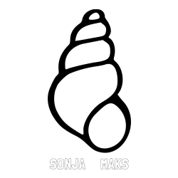 Online izdelana pobarvanka - Pobarvanka imena SONJA     MAKS in pobarvanka školjke morskega polžka