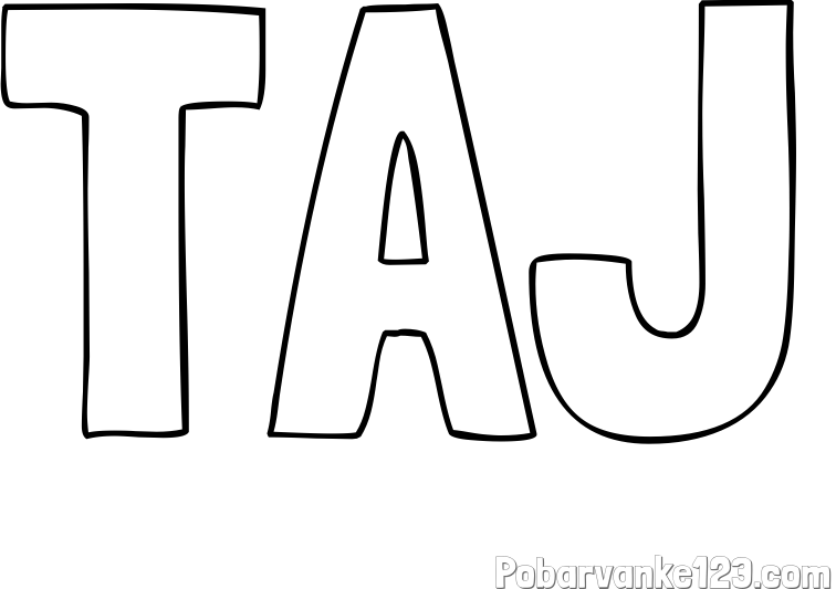 Pobarvanka imena TAJ