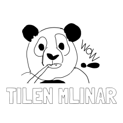 Online izdelana pobarvanka - Pobarvanka imena TILEN MLINAR in pobarvanka “Prestrašena panda”