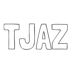 Online izdelana pobarvanka - Pobarvanka imena TJAŽ