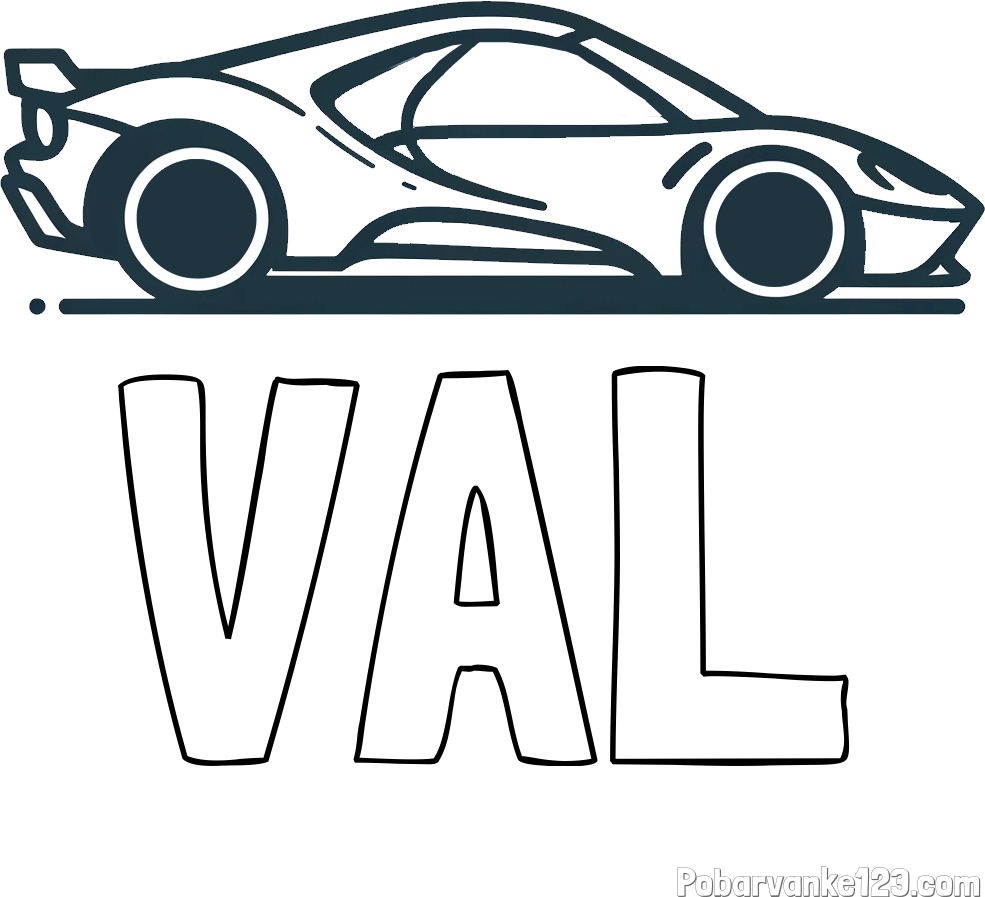Pobarvanka imena VAL in otroška pobarvanka dirkalnega avtomobila