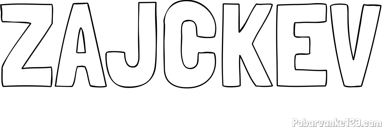 Pobarvanka imena ZAJČKEV