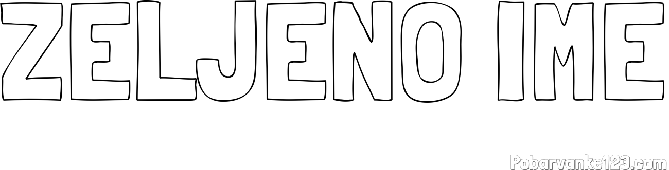 Pobarvanka imena ŽELJENO IME