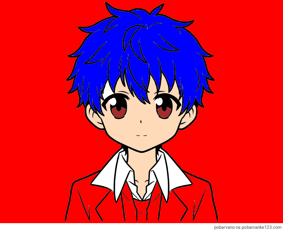 POBARVANA POBARVANKA - Pobarvanka fanta v anime slogu