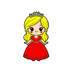 Pobarvana pobarvanka - Pobarvanka ljubke princeske