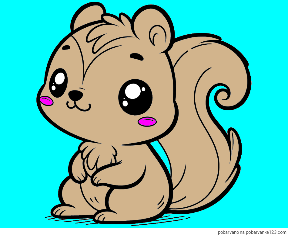 POBARVANA POBARVANKA - Pobarvanka veverice