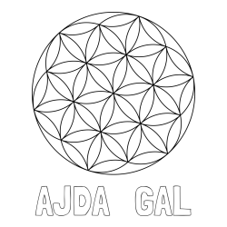 Online izdelana pobarvanka - Pobarvanka imena AJDA   GAL in mandale 2