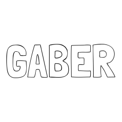 Online izdelana pobarvanka - Pobarvanka imena GABER