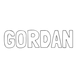 Online izdelana pobarvanka - Pobarvanka imena GORDAN