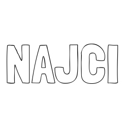 Online izdelana pobarvanka - Pobarvanka imena NAJČI
