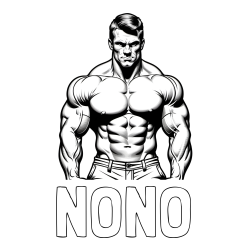 Online izdelana pobarvanka - Pobarvanka imena NONO in pobarvanka bodybuilder-ja