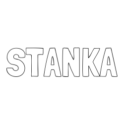 Online izdelana pobarvanka - Pobarvanka imena STANKA