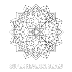 Online izdelana pobarvanka - Pobarvanka imena SUPER NEVENKA SEDEJ in Čudovita pobarvanka mendale