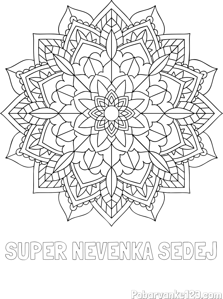 Pobarvanka imena SUPER NEVENKA SEDEJ in Čudovita pobarvanka mendale