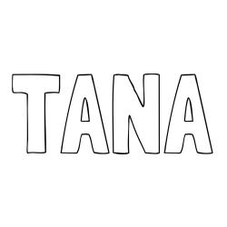 Online izdelana pobarvanka - Pobarvanka imena ТАЊА