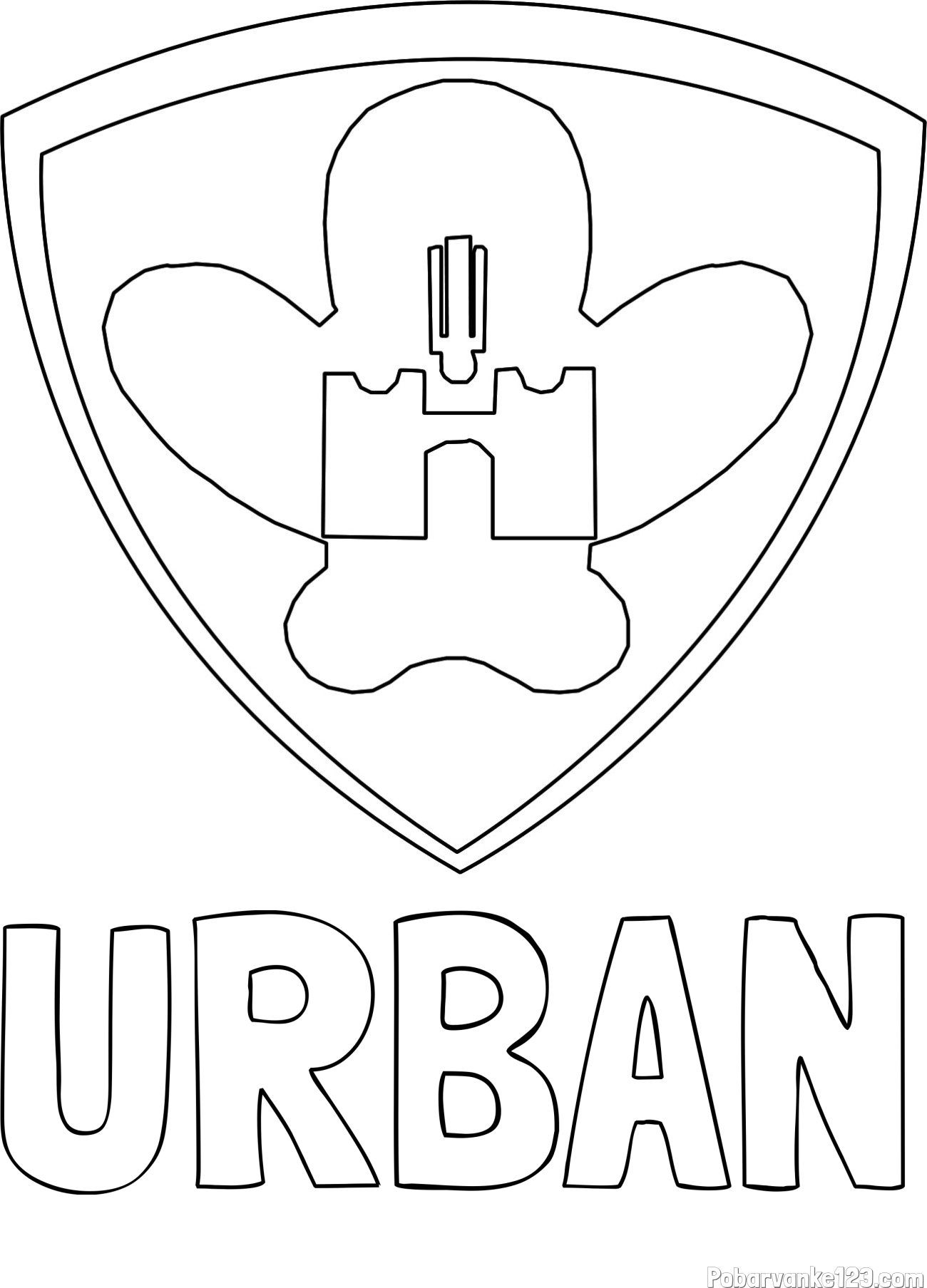 Pobarvanka imena URBAN in pobarvanka NK Maribor (grb)