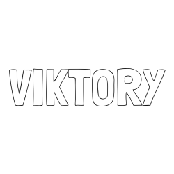 Online izdelana pobarvanka - Pobarvanka imena VIKTORY