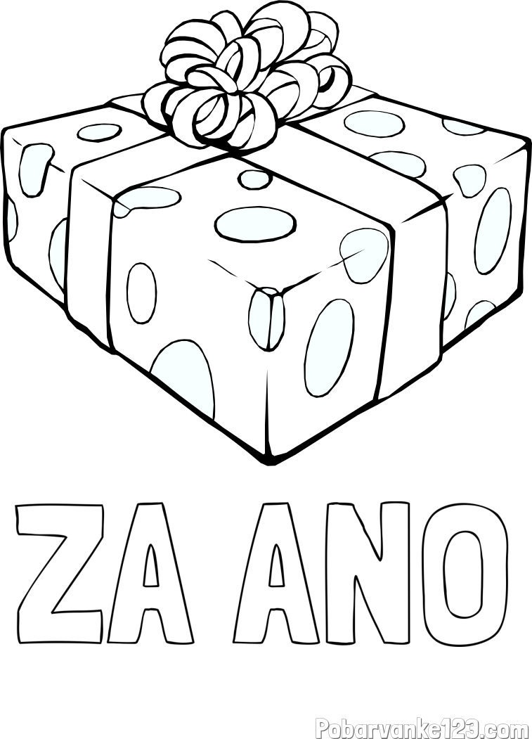 Pobarvanka imena ZA ANO in božično darilo