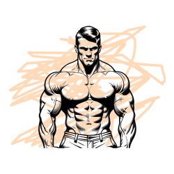 Pobarvana pobarvanka - Pobarvanka bodybuilder-ja