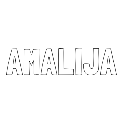 Online izdelana pobarvanka - Pobarvanka imena AMALIJA