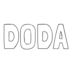 Online izdelana pobarvanka - Pobarvanka imena DODA