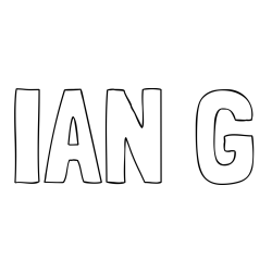 Pobarvanka imena IAN G