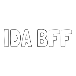 Pobarvanka imena IDA BFF