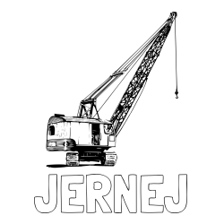 Online izdelana pobarvanka - Pobarvanka imena JERNEJ in pobarvanka žerjava