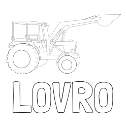 Online izdelana pobarvanka - Pobarvanka imena LOVRO in traktor 2