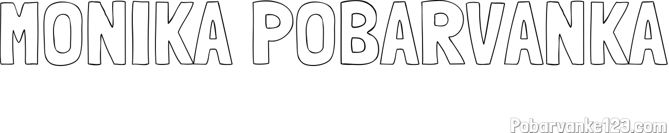 Pobarvanka imena MONIKA POBARVANKA