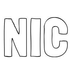 Online izdelana pobarvanka - Pobarvanka imena NIC