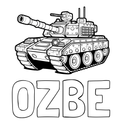 Pobarvanka imena OŽBE in pobarvanka tanka