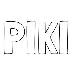 Online izdelana pobarvanka - Pobarvanka imena PIKI
