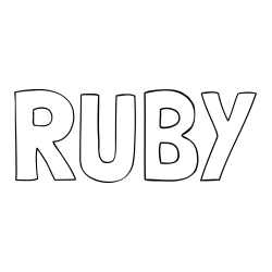 Pobarvanka imena RUBY