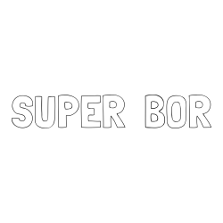 Online izdelana pobarvanka - Pobarvanka imena SUPER  BOR