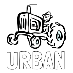 Online izdelana pobarvanka - Pobarvanka imena URBAN in preprosta pobarvanka traktorja