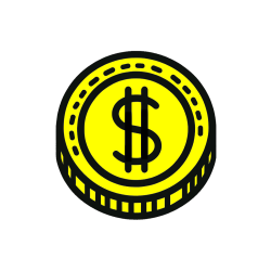 Pobarvana pobarvanka - Pobarvanka kovanca - USD (ameriški dolar)