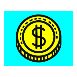 Pobarvana pobarvanka - Pobarvanka kovanca - USD (ameriški dolar)