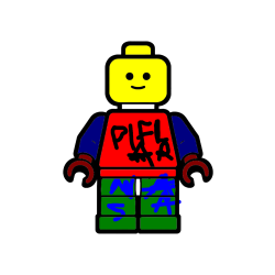 Pobarvana pobarvanka - Pobarvanka LEGO figurice fanta